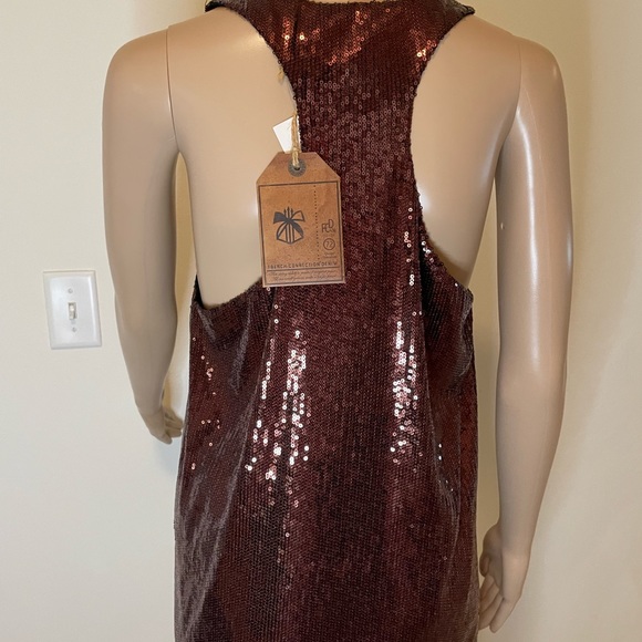NWT French Connection Sequined Racerback Mini Dress, Size 10 - Picture 7 of 9